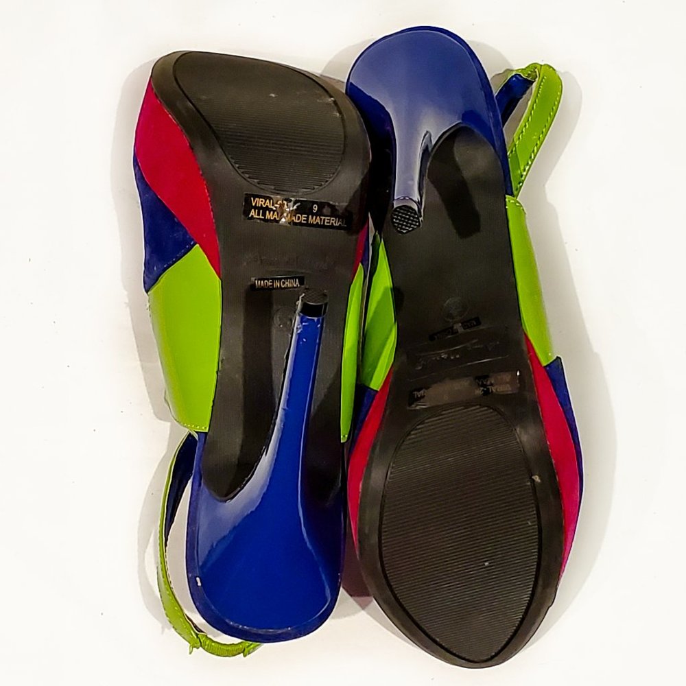 Anne Michelle Mix Colorful Heels - Picture 7 of 9